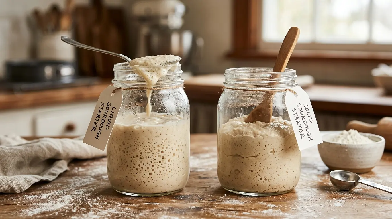 Diferença entre levain líquido e levain sólido