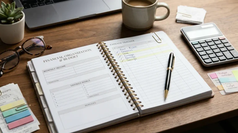 Caderno de organização financeira: transforme sua rotina
